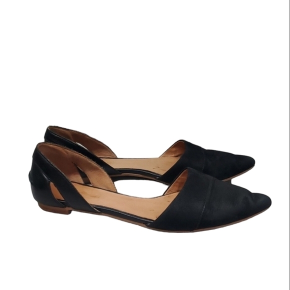 Madewell Womens D'orsay Comfort Work Loafer Pointed Toe Flats Leather shoes sz 7 - Picture 1 of 12